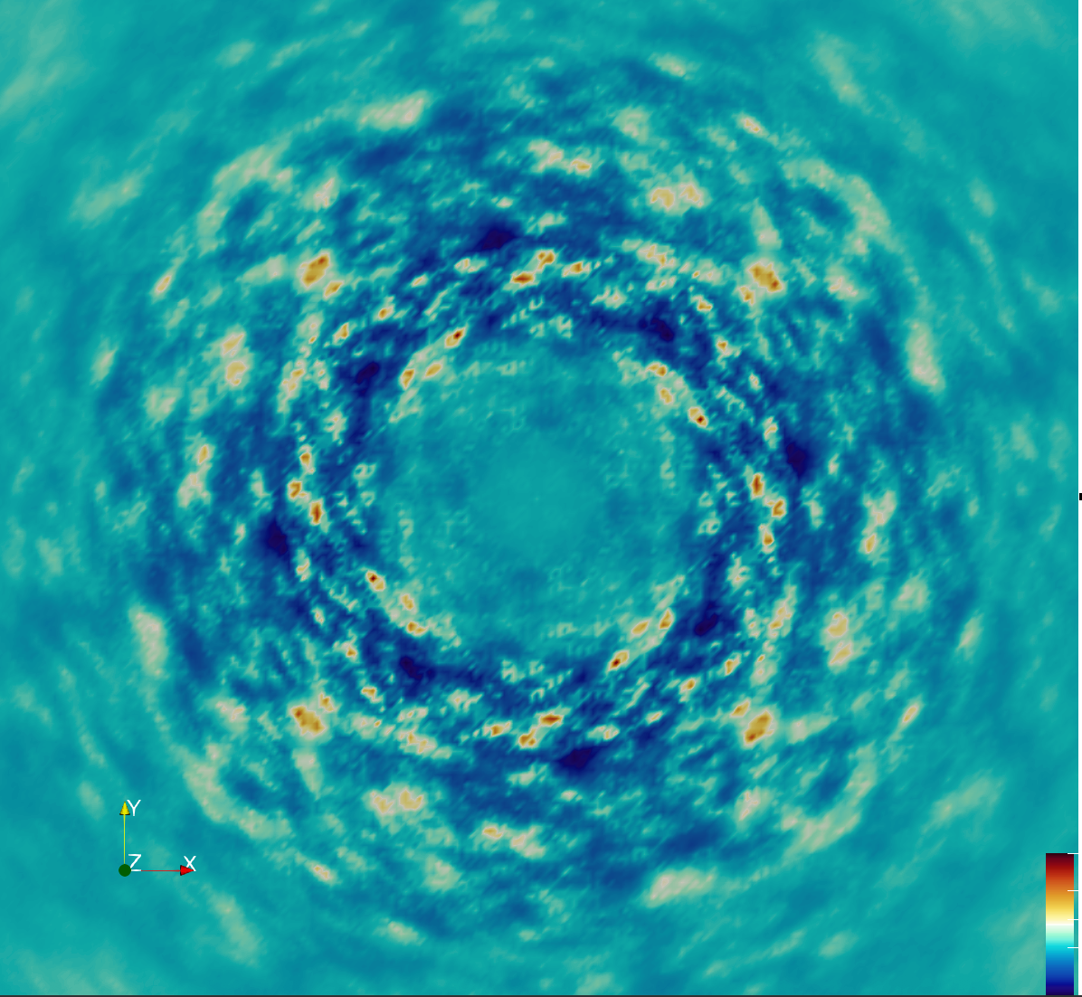 Slice through the MD simulated diffuse map